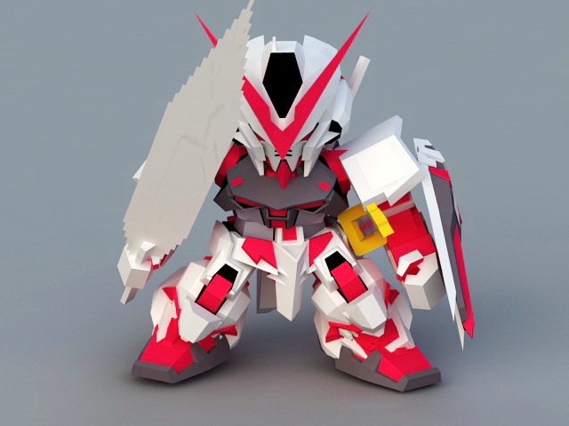 Gundam Astray Red Frame 3d rendering
