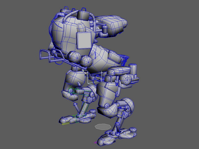 Robot Mech Walker Rig 3d rendering