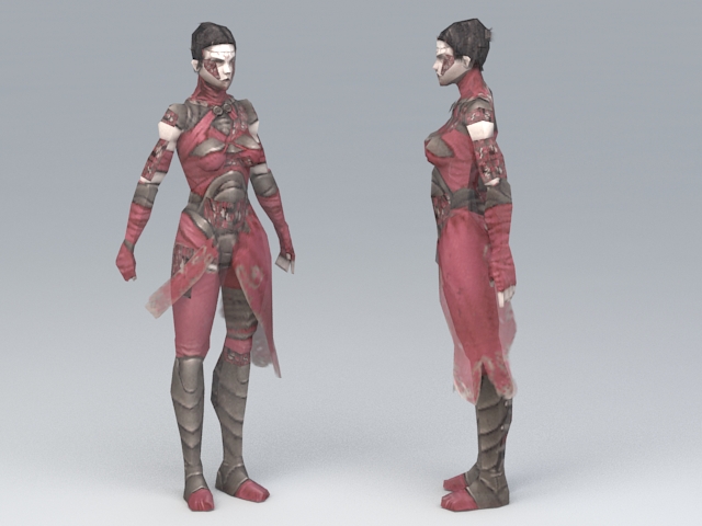 Female Medieval Thief 3d rendering