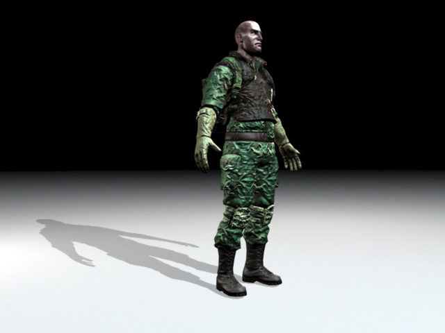 Army Commando 3d rendering