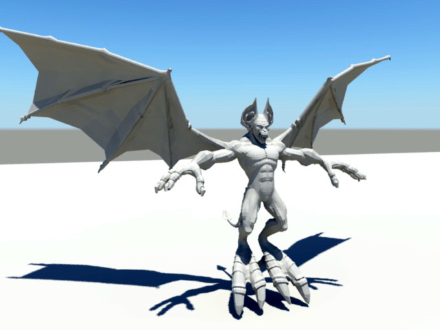 Devil with Wings Rig 3d rendering