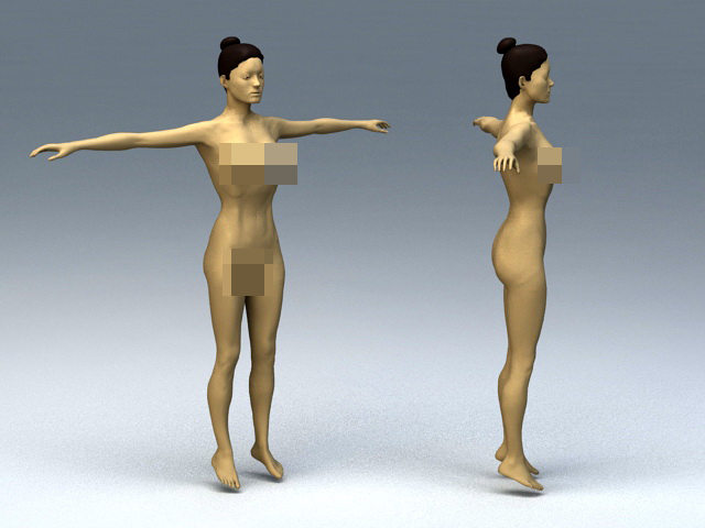 Woman Body 3d rendering