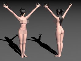 Asian Woman Body 3d preview