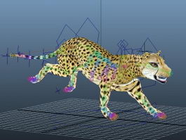 Cheetah Animated Rig 3d model preview