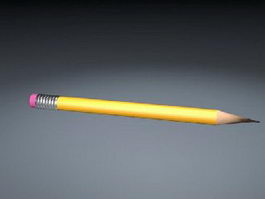Yellow Pencil 3d model preview