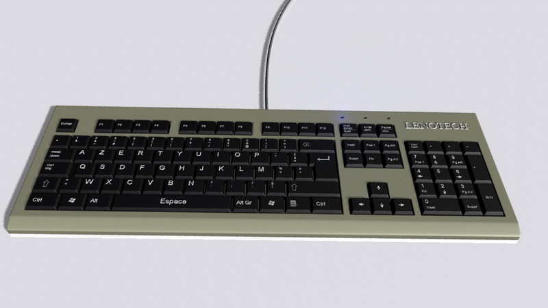 USB Keyboard 3d model Collada,Autodesk FBX,Object files