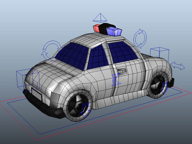 Cartoon Police Wagon Rig 3d rendering