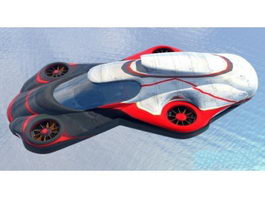 Futuristic Flying Car 3d model preview