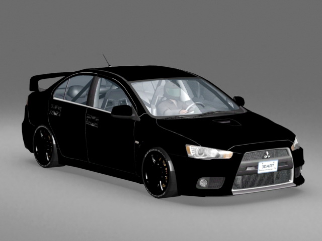 Mitsubishi Lancer Evolution 3d rendering