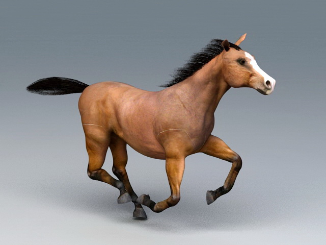 Animated Horse 3D Model Free Download