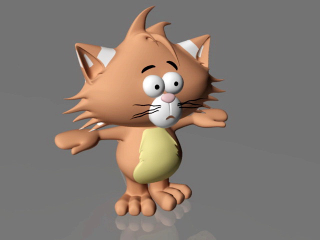 Cartoon Cat 3d model Maya files free download - modeling 45535 on CadNav