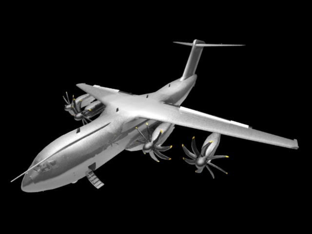 Airbus A400M 3d rendering