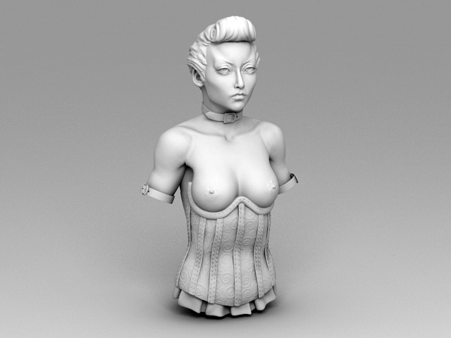 Bust of Noble Woman 3d rendering