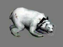 Polar Bear Animated Rig 3d preview
