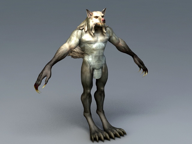 Human Werewolf 3d rendering