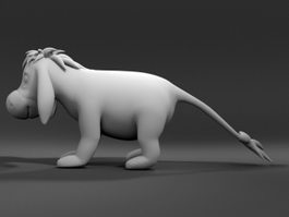 Cute Donkey 3d model preview
