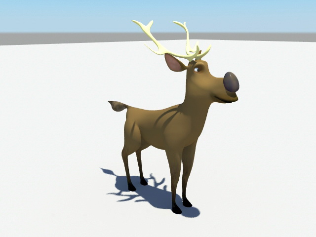 Cartoon Deer Rig 3d rendering