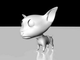 Cute Cartoon Puppy 3d model preview