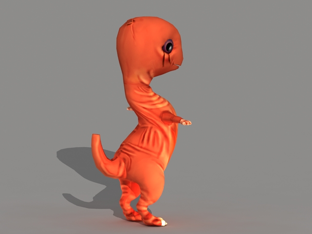 Baby Fire Dragon 3d rendering