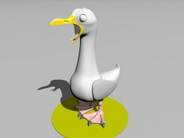 Cartoon Sea Gull 3d model preview