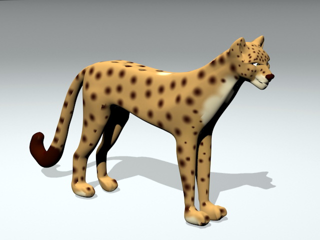 Beautiful Cheetah 3d rendering