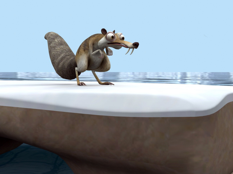 Ice Age Scrat 3d rendering