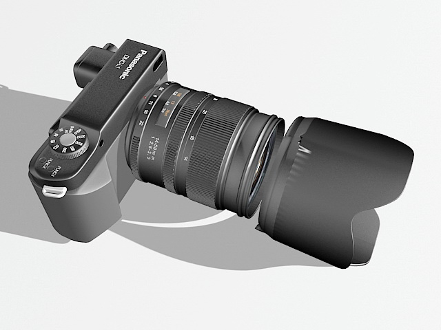 Panasonic DMC with Lens 3d rendering