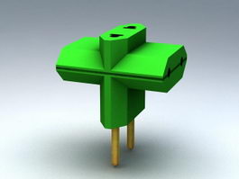 Power Plug Adapter 3d model preview