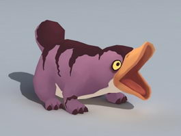 Cartoon Platypus Animated & Rig 3d preview