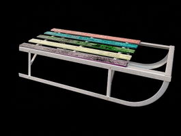 Vintage Sled 3d model preview