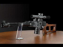 VSS Vintorez Sniper Rifle 3d model preview