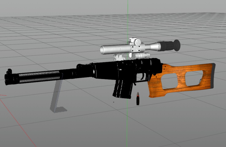 VSS Vintorez Sniper Rifle 3d rendering
