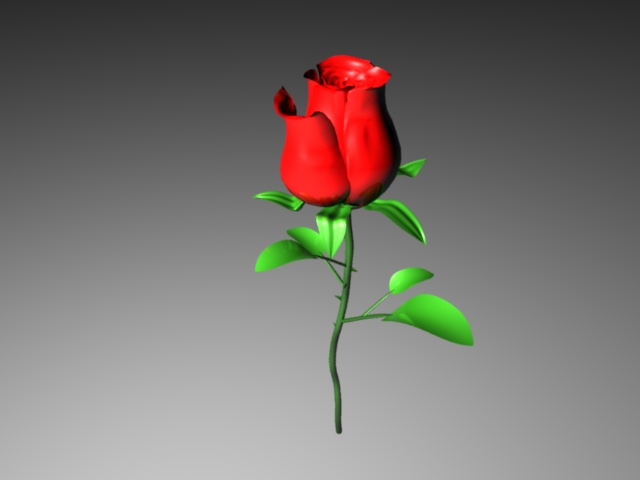 Red Roses Flower 3d rendering