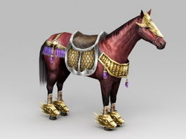 Ancient War Horse 3d model preview