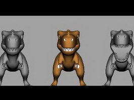 Tyrannosaurus Rex Dinosaur Cartoon 3d model preview