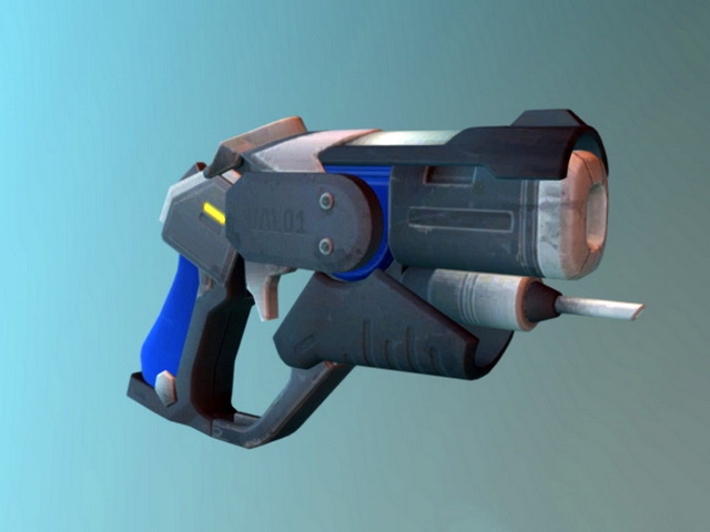 Overwatch Mercy Combat Medic Ziegler Blaster Pistol 3d rendering