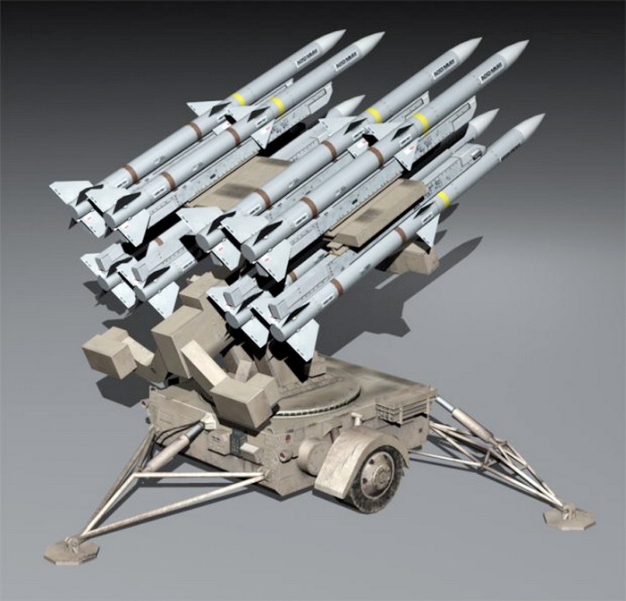 Missile Launching Turret 3d rendering