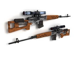 SV-99 Sniper Rifle 3d model preview