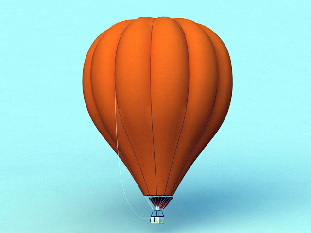 Hot Air Balloon 3d rendering