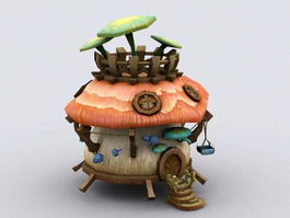Mushroom Fairy House 3d model preview