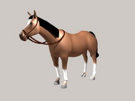 Chestnut Horse 3d model preview