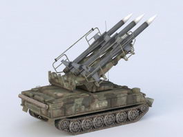 SA-6 Gainful Missile System 3d model preview