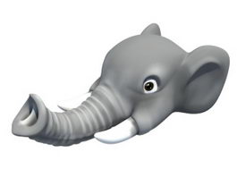 Cartoon Elephant Head 3d model preview