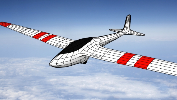 Simple Airplane 3d rendering