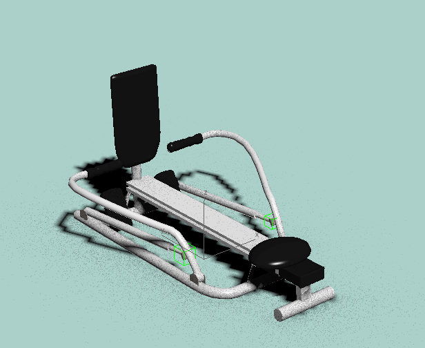 Animated Row Machine 3d rendering