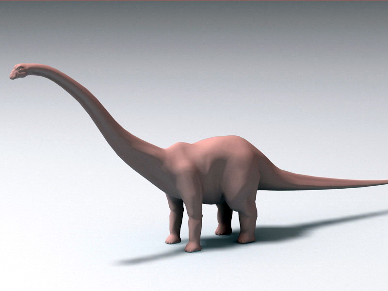 Barosaurus Dinosaur 3d rendering