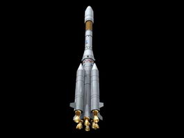 Ariane 4 Launch 3d model preview