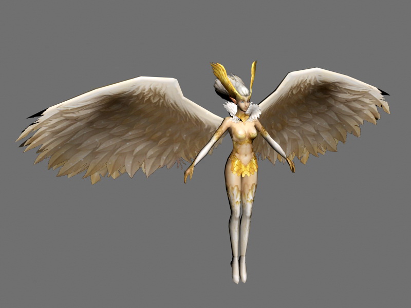 Warrior Guardian Angel 3d rendering