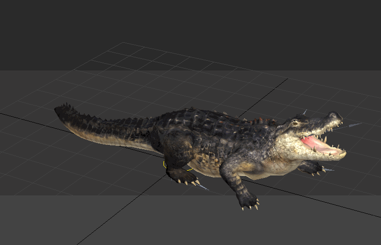 Crocodile Attacking Animated Rig 3d rendering
