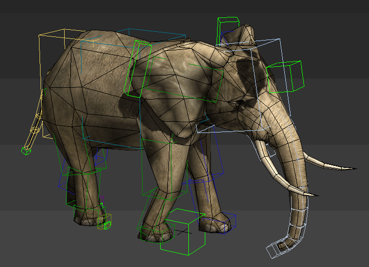 Elephant Running Animated & Rig 3d rendering